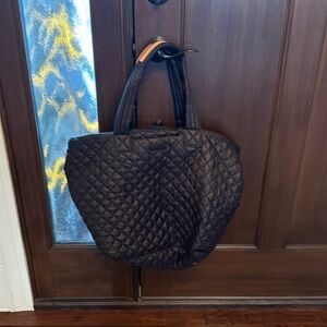 MZ Wallace large Metro Tote Deluxe in Black.